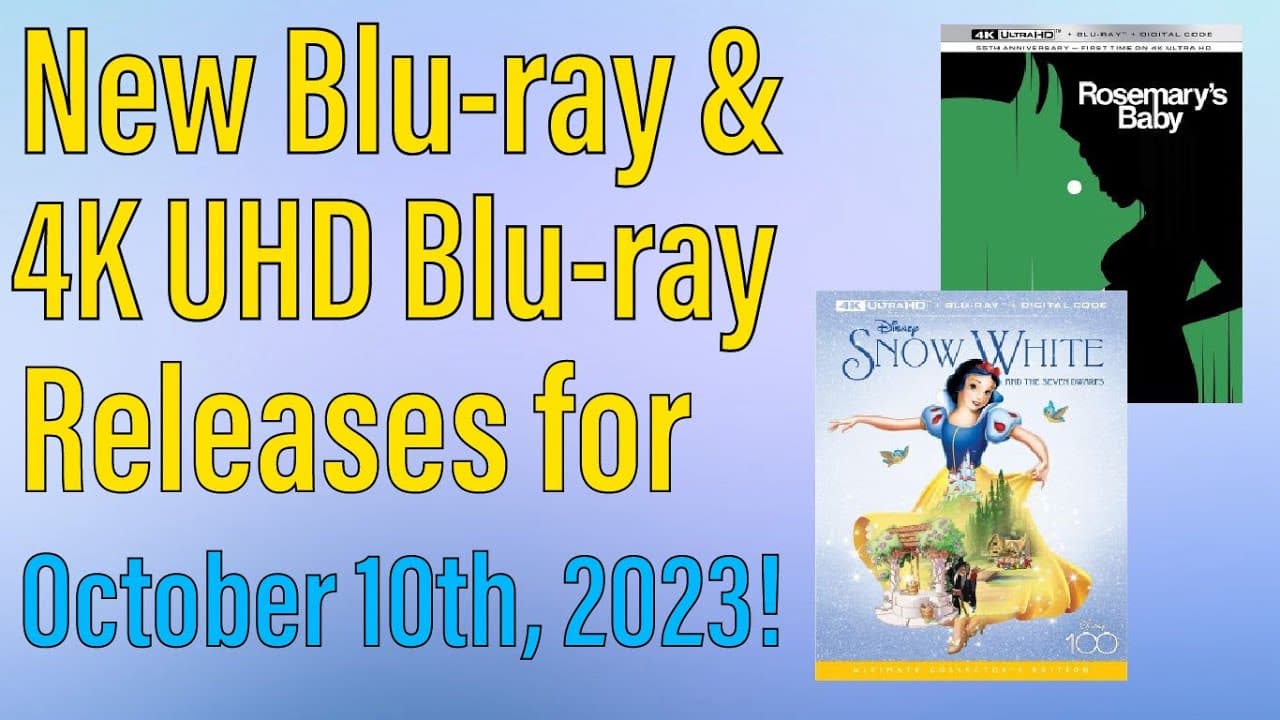New Blu-ray & 4K UHD Blu-ray Releases for October 10th, 2023!