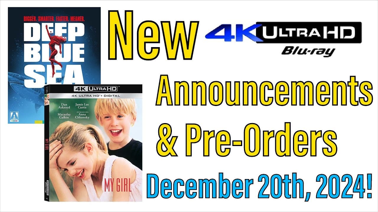 New 4K UHD Blu-ray Announcements & Pre-Orders for December 20th, 2024!