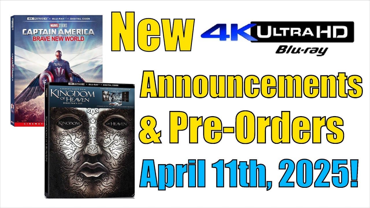 New 4K UHD Blu-ray Announcements & Pre-Orders for April 11th, 2025!