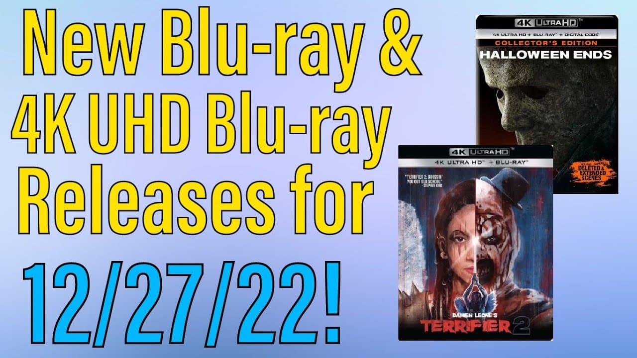 New Blu-ray & 4K UHD Blu-ray Releases for 12/27/22!
