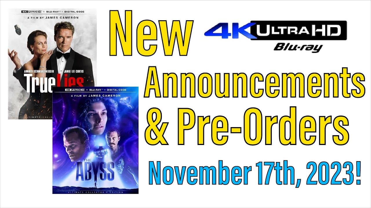 New 4K UHD Blu-ray Announcements & Pre-Orders for November 17th, 2023!