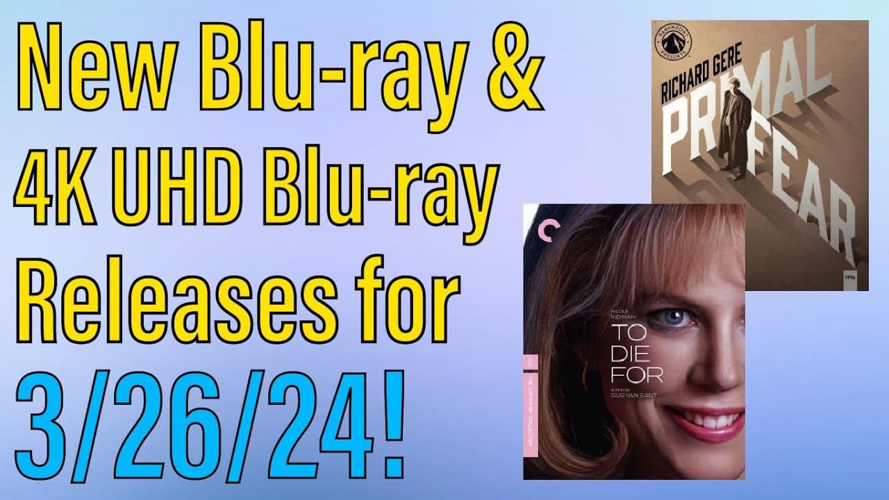 New Blu-ray & 4K UHD Blu-ray Releases for March 26th, 2024!