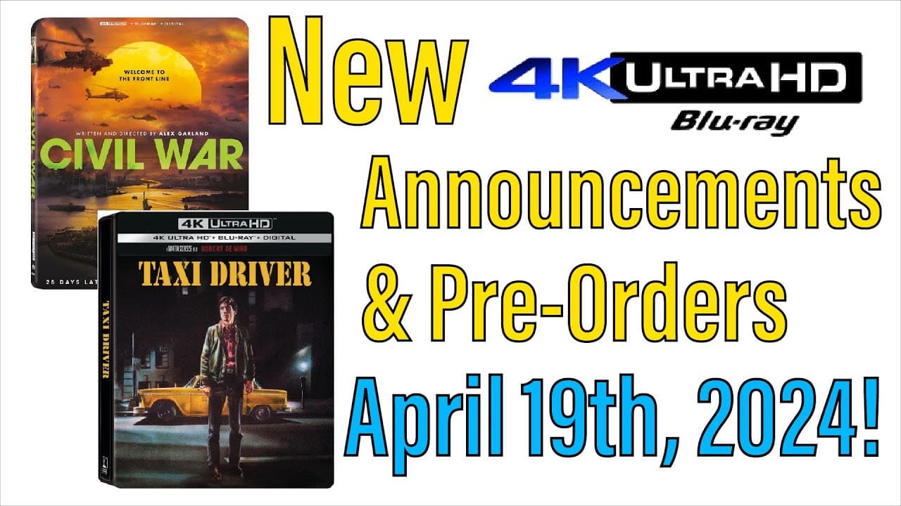 New 4K UHD Blu-ray Announcements & Pre-Orders for April 19th, 2024!