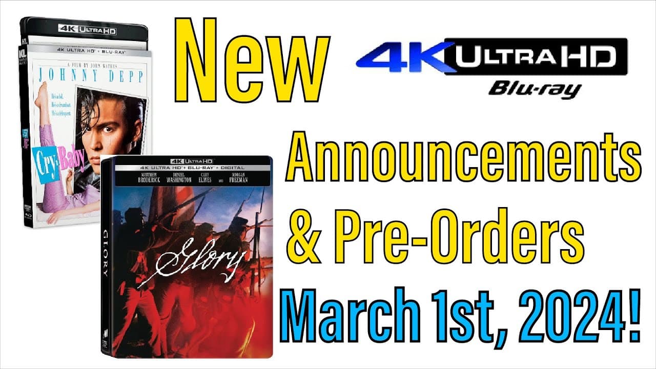 New 4K UHD Blu-ray Announcements & Pre-Orders for March 1st, 2024!