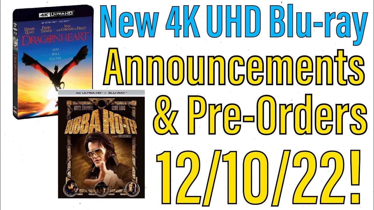 New 4K UHD Blu-ray Announcements and Pre-Orders for 12/10/22!