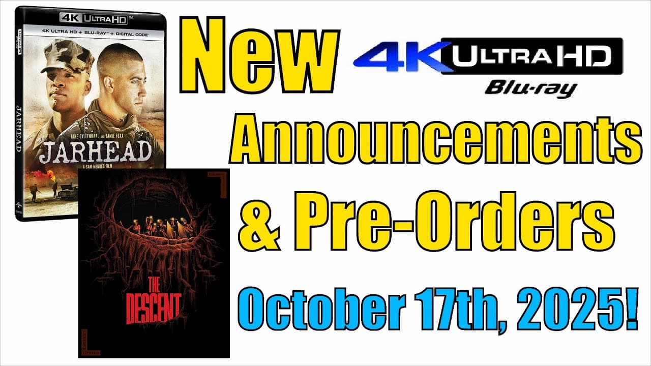 New 4K UHD Blu-ray Announcements & Pre-Orders for October 17th, 2025!