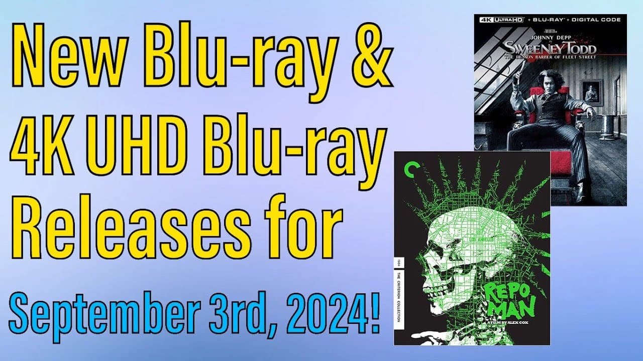 New Blu-ray & 4K UHD Blu-ray Releases for September 3rd, 2024!