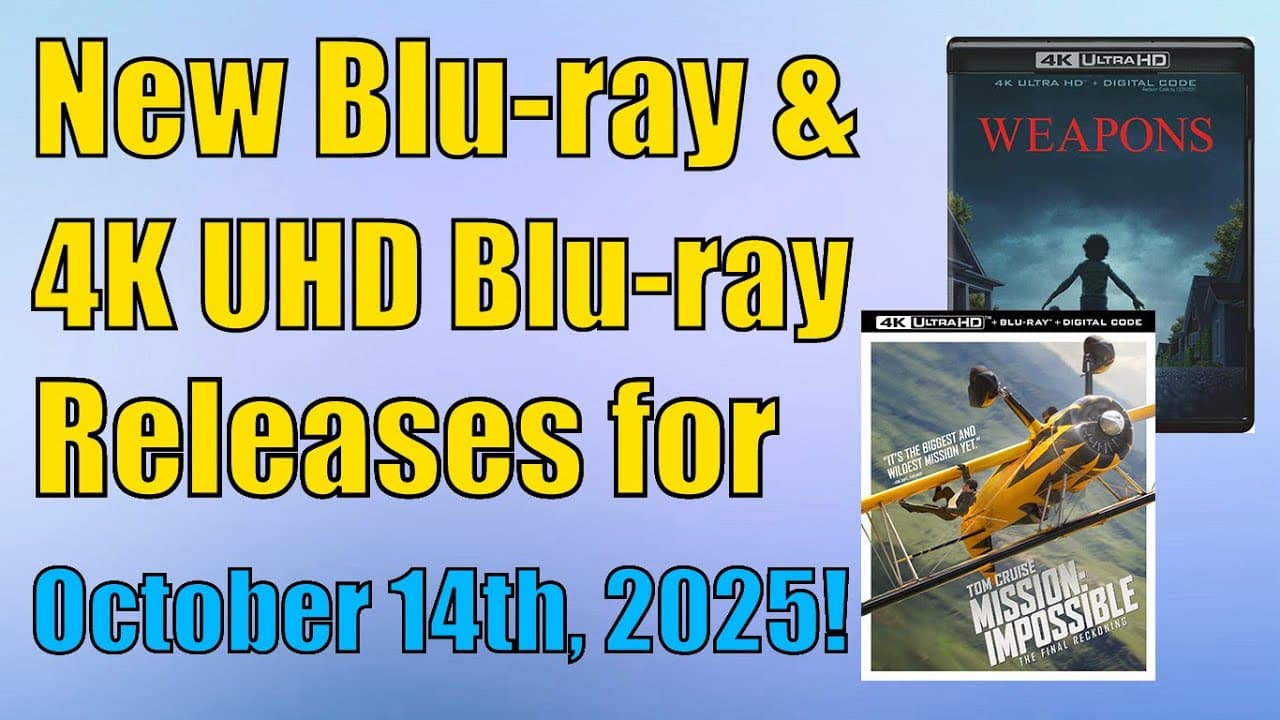 New Blu-ray & 4K UHD Blu-ray Releases for October 14th, 2025!