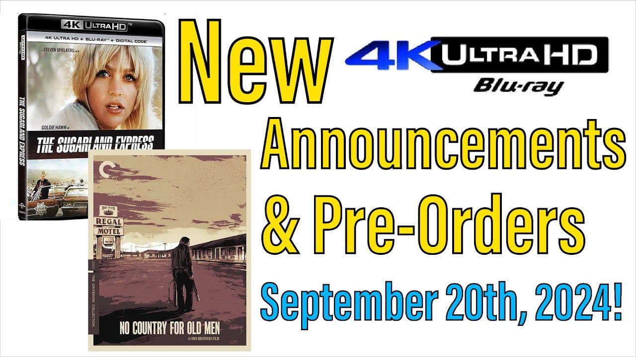 New 4K UHD Blu-ray Announcements & Pre-Orders for September 20th, 2024!