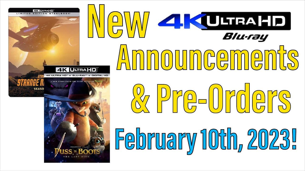 New 4K UHD Blu-ray Announcements & Pre-Orders for February 10th, 2023!