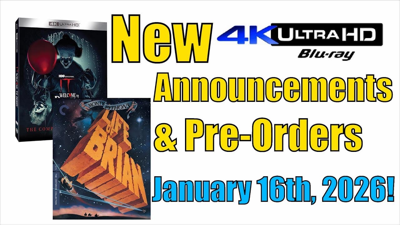 New 4K UHD Blu-ray Announcements & Pre-Orders for January 16th, 2026!