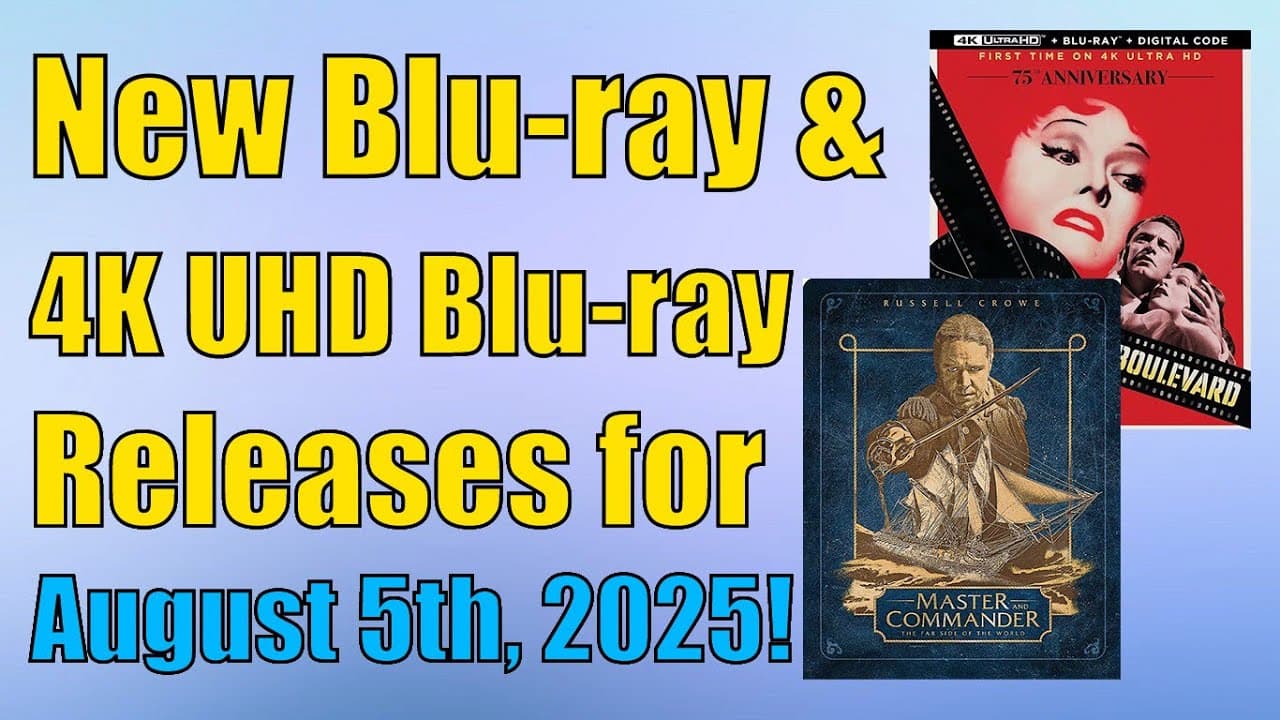 New Blu-ray & 4K UHD Blu-ray Releases for August 5th, 2025!