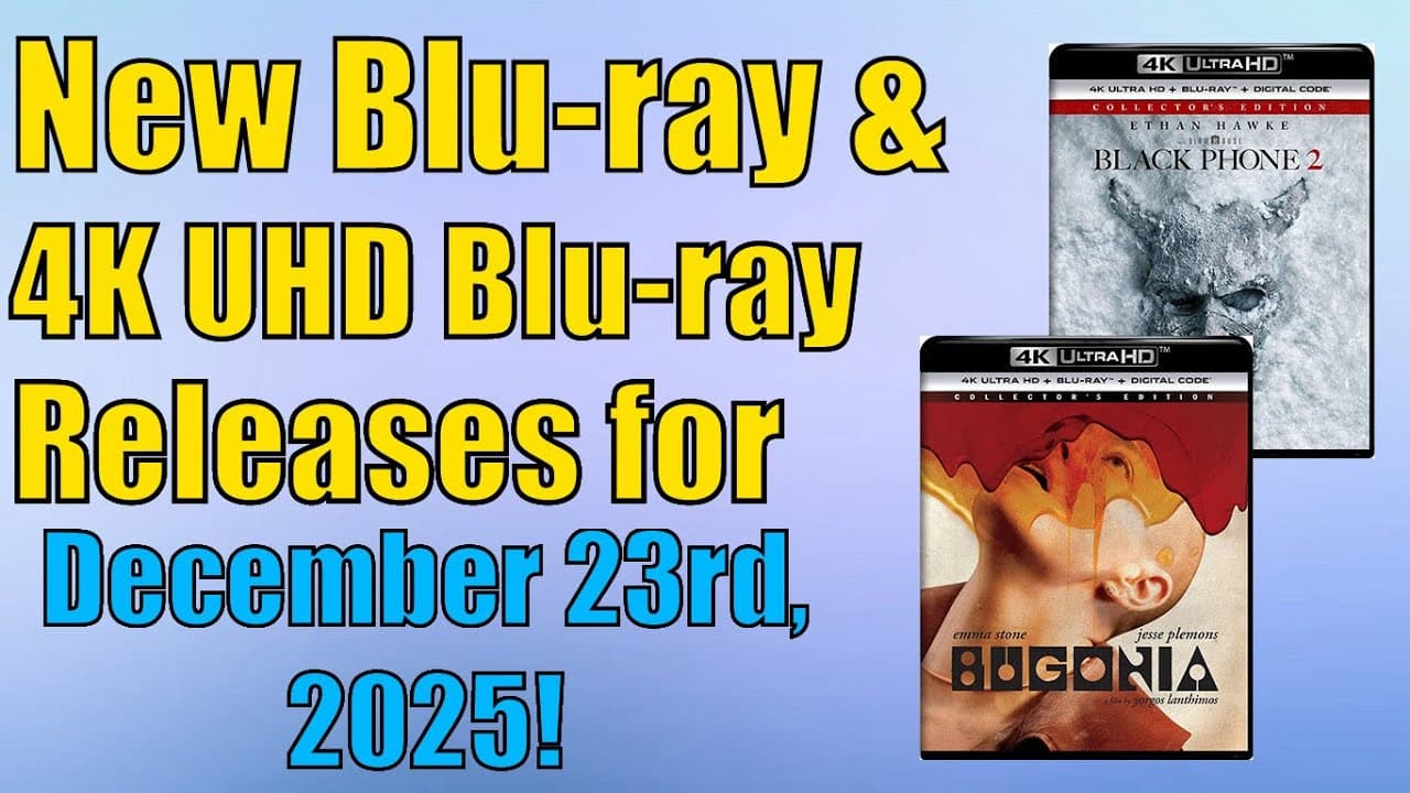 New Blu-ray & 4K UHD Blu-ray Releases for December 23rd, 2025!