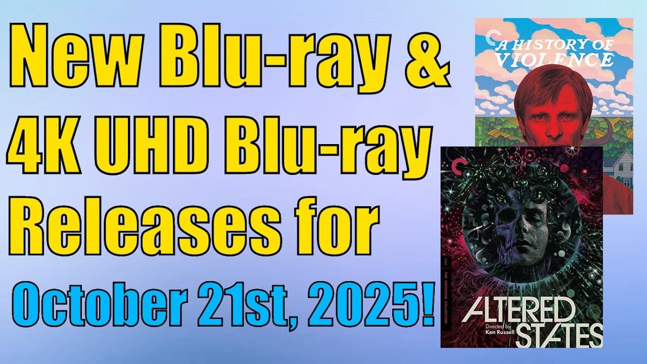 New Blu-ray & 4K UHD Blu-ray Releases for October 21st, 2025!