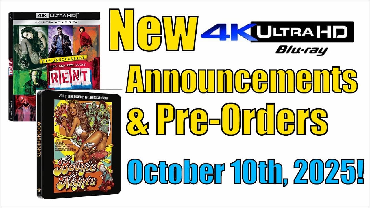 New 4K UHD Blu-ray Announcements & Pre-Orders for October 10th, 2025!
