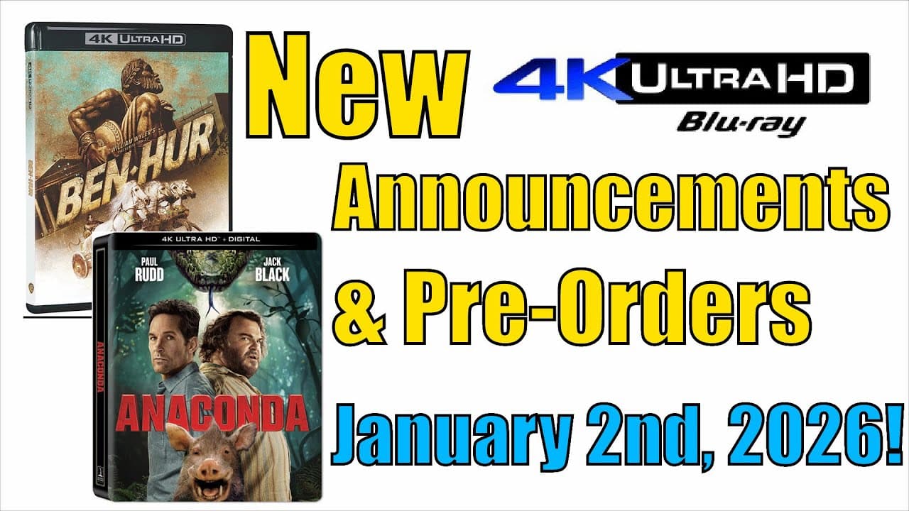 New 4K UHD Blu-ray Announcements & Pre-Orders for January 2nd, 2026!