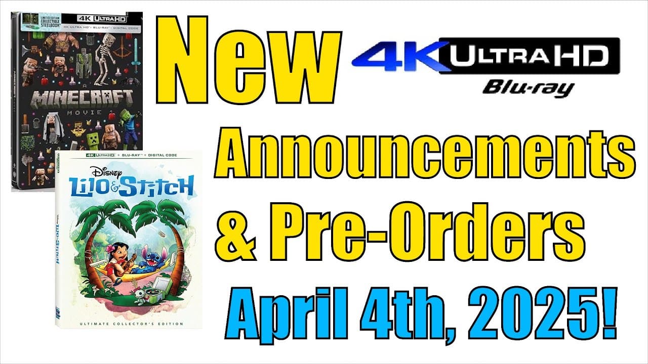 New 4K UHD Blu-ray Announcements & Pre-Orders for April 4th, 2025!