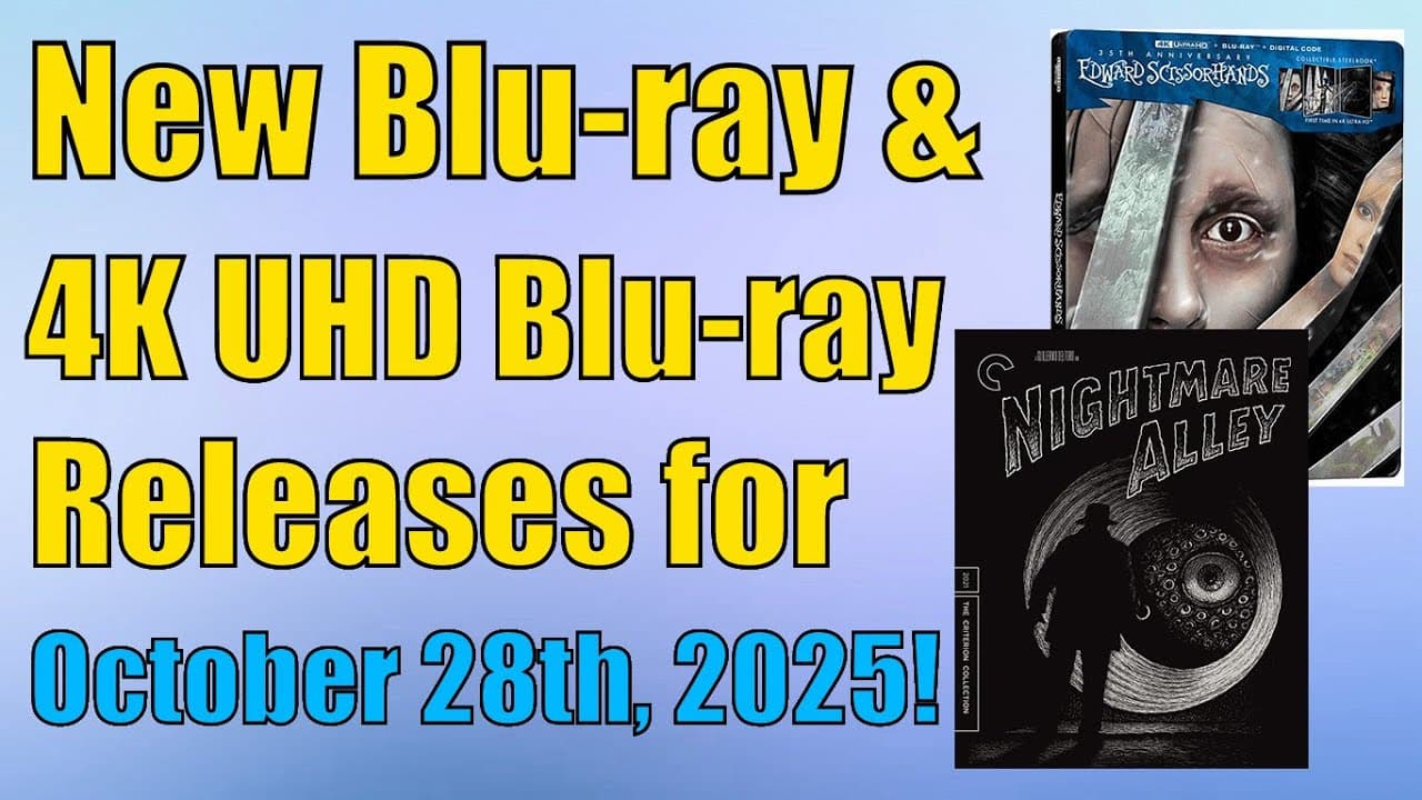 New Blu-ray & 4K UHD Blu-ray Releases for October 28th, 2025!