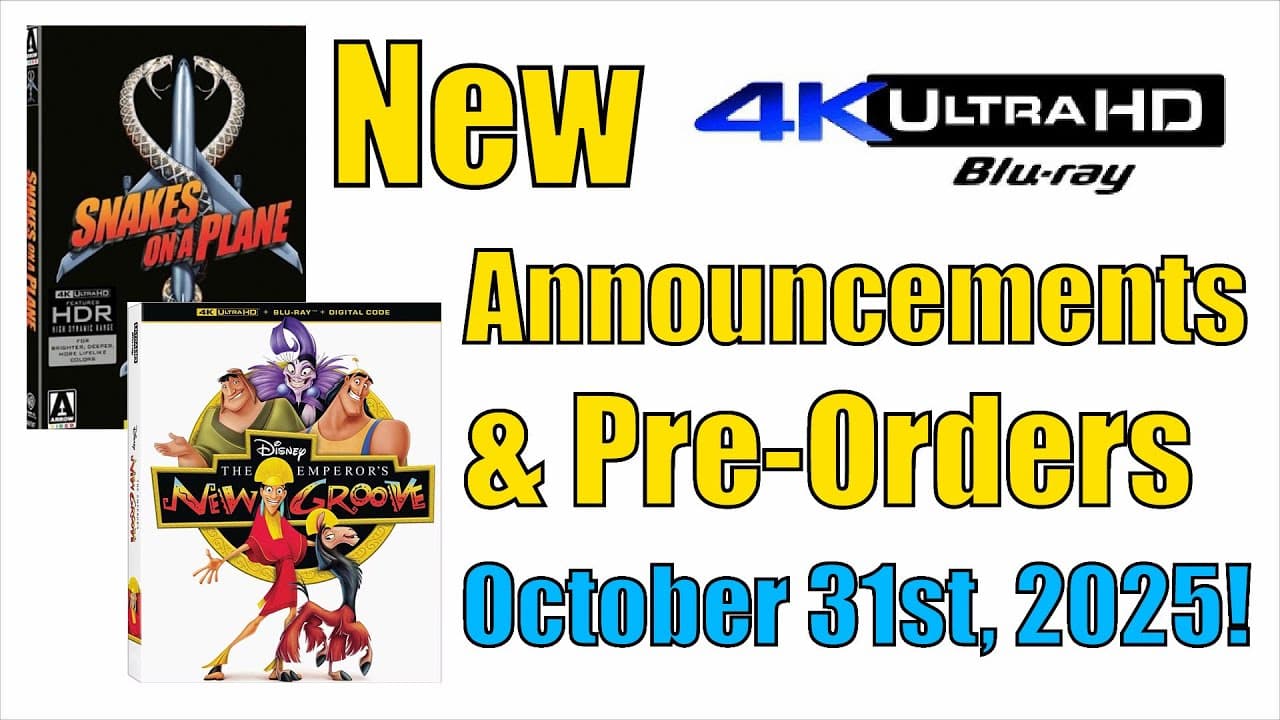 New 4K UHD Blu-ray Announcements & Pre-Orders for October 31st, 2025!
