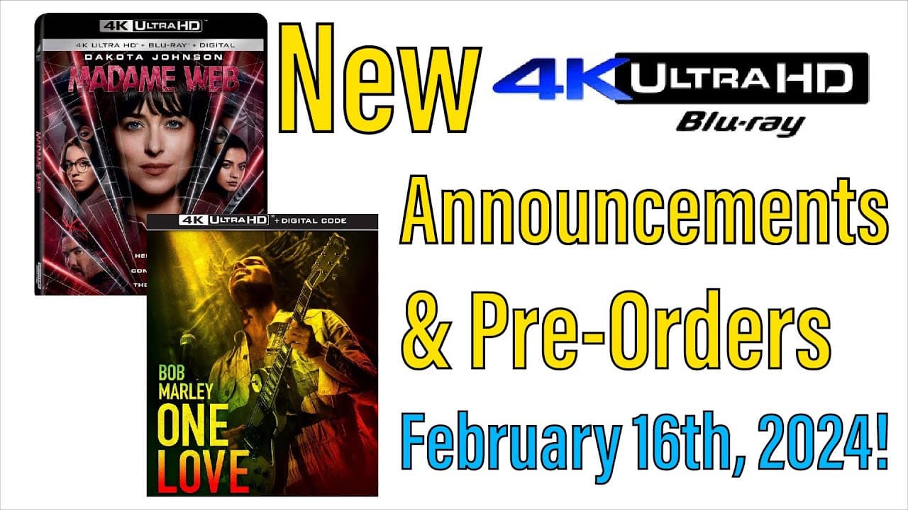 New 4K UHD Blu-ray Announcements & Pre-Orders for February 16th, 2024!