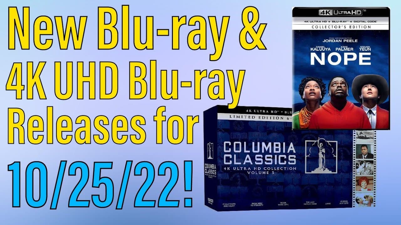 New Blu-ray & 4K UHD Releases for 10/25/22!