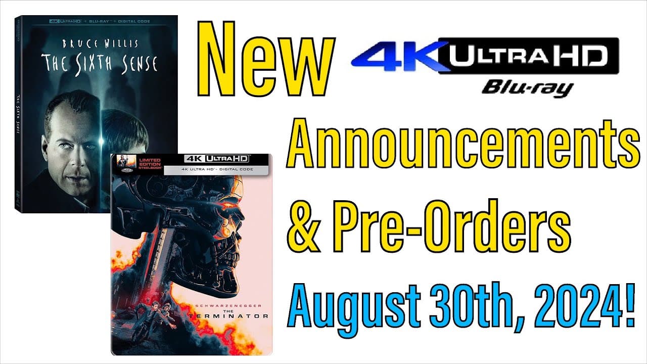 New 4K UHD Blu-ray Announcements & Pre-Orders for August 30th, 2024!