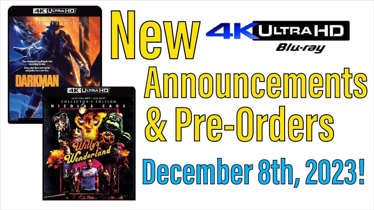 New 4K UHD Blu-ray Announcements & Pre-Orders for December 8th, 2023!