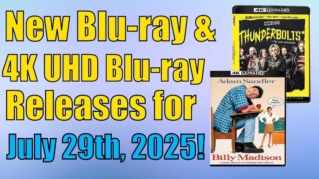 New Blu-ray & 4K UHD Blu-ray Releases for July 29th, 2025!