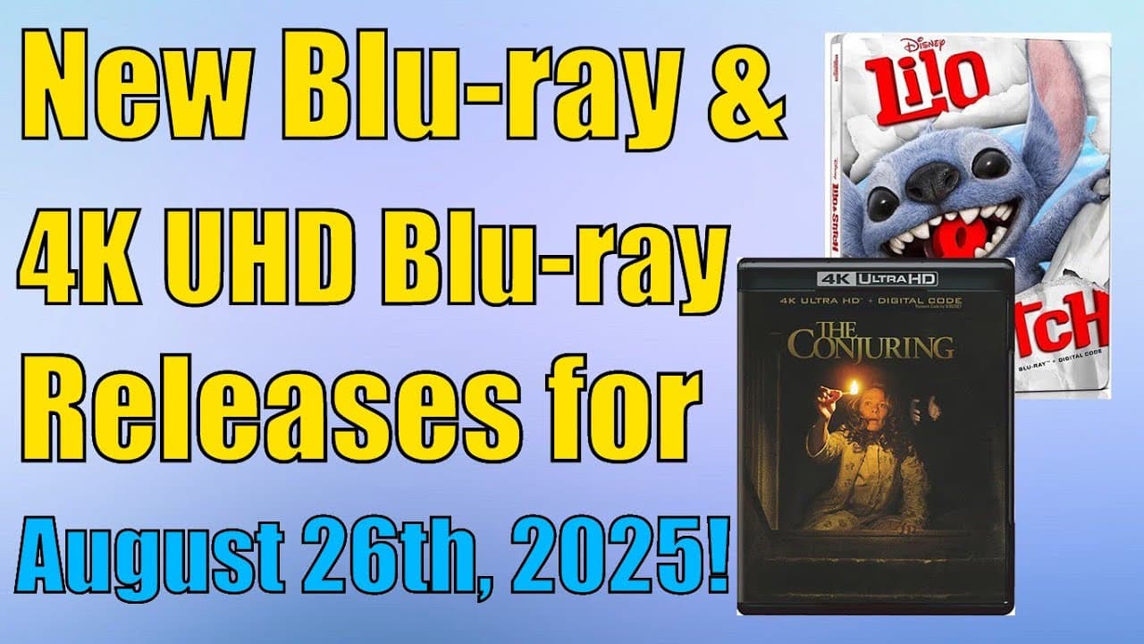 New Blu-ray & 4K UHD Blu-ray Releases for August 26th, 2025!