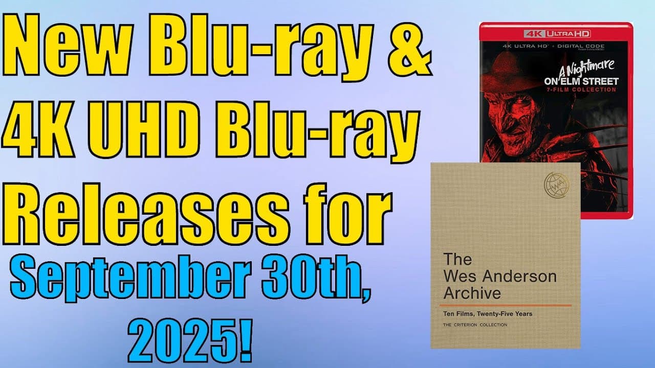 New Blu-ray & 4K UHD Blu-ray Releases for September 30th, 2025!