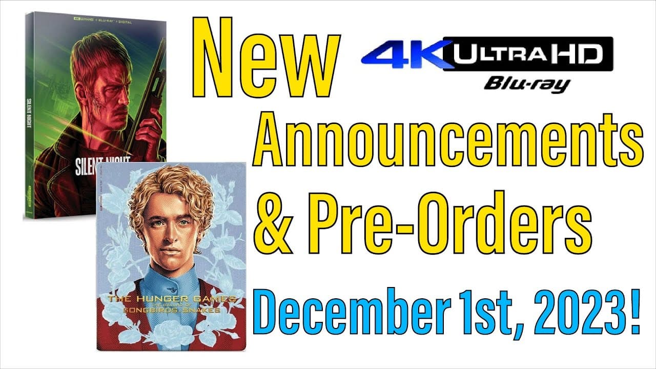 New 4K UHD Blu-ray Announcements & Pre-Orders for December 1st, 2023!