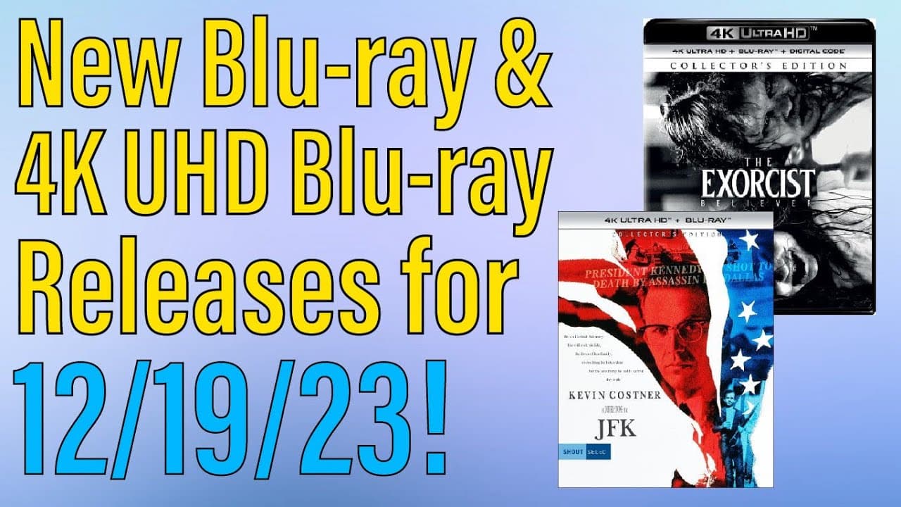New Blu-ray & 4K UHD Blu-ray Releases for December 19th, 2023!