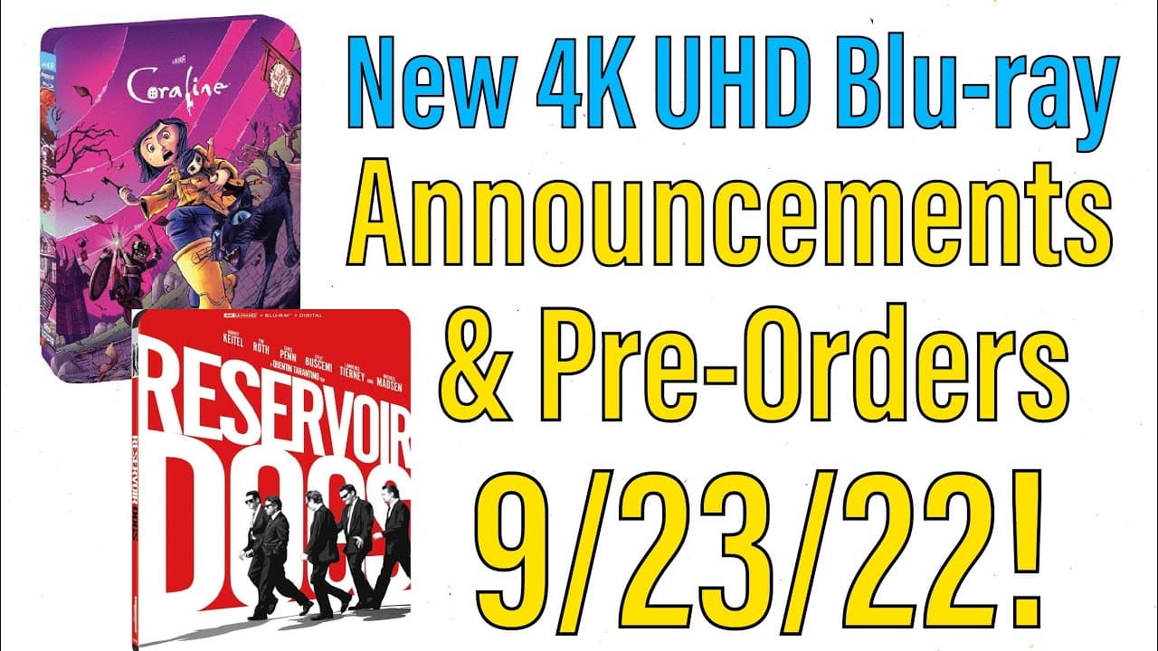 New 4K UHD Blu-ray Announcements & Pre-Orders for 9/23/22!