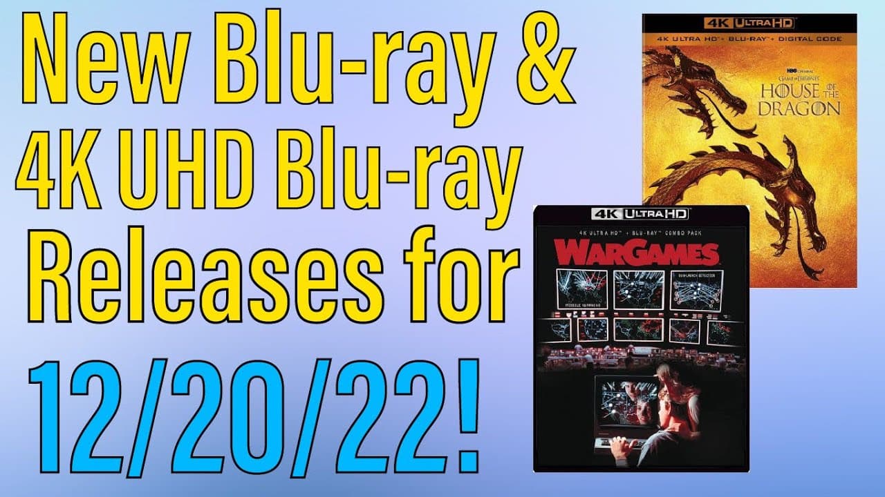 New Blu-ray & 4K UHD Blu-ray Releases for 12/20/22!