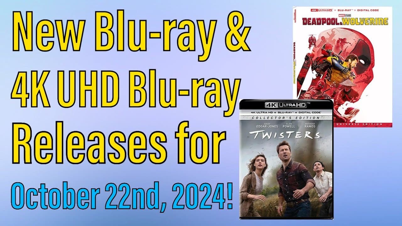 New Blu-ray & 4K UHD Blu-ray Releases for October 22nd, 2024!