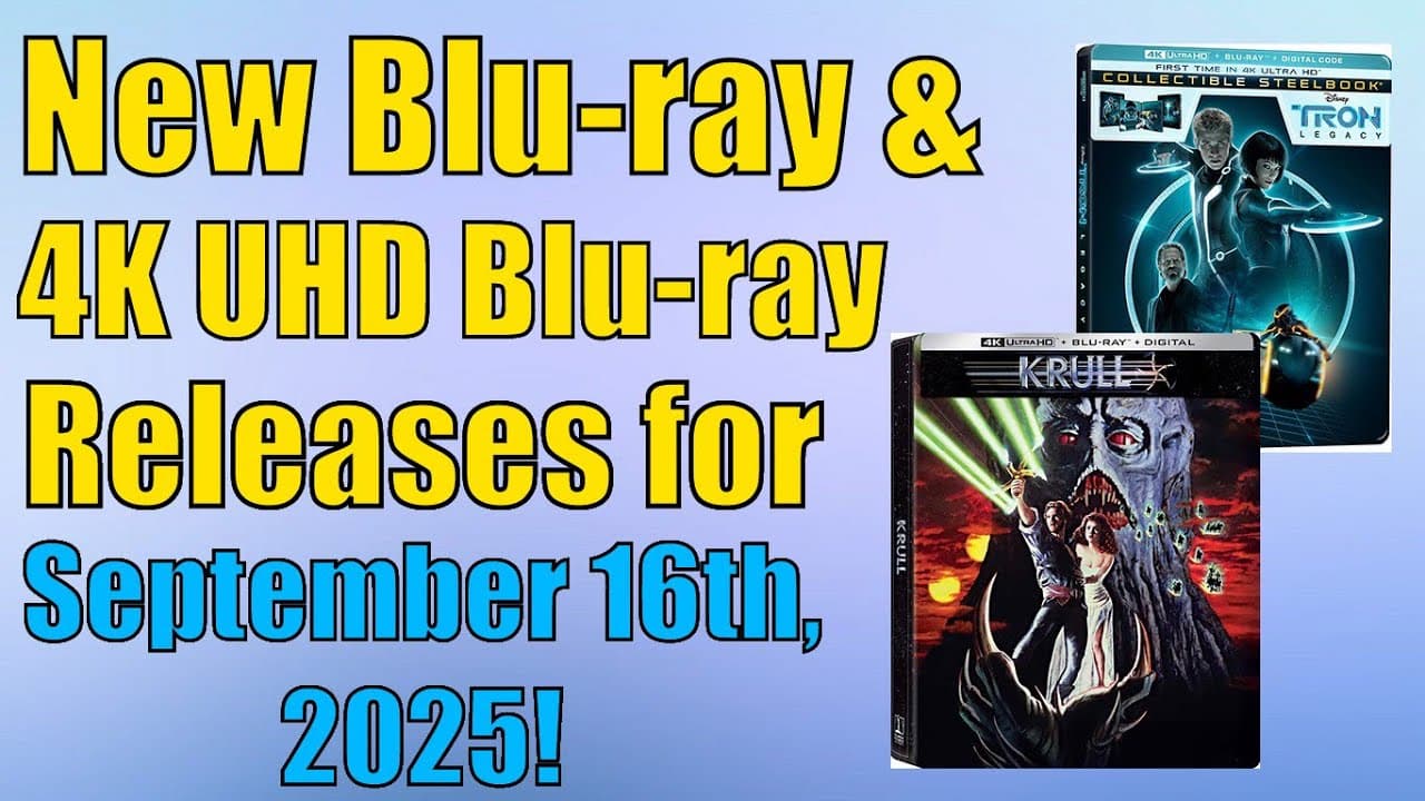 New Blu-ray & 4K UHD Blu-ray Releases for September 16th, 2025!