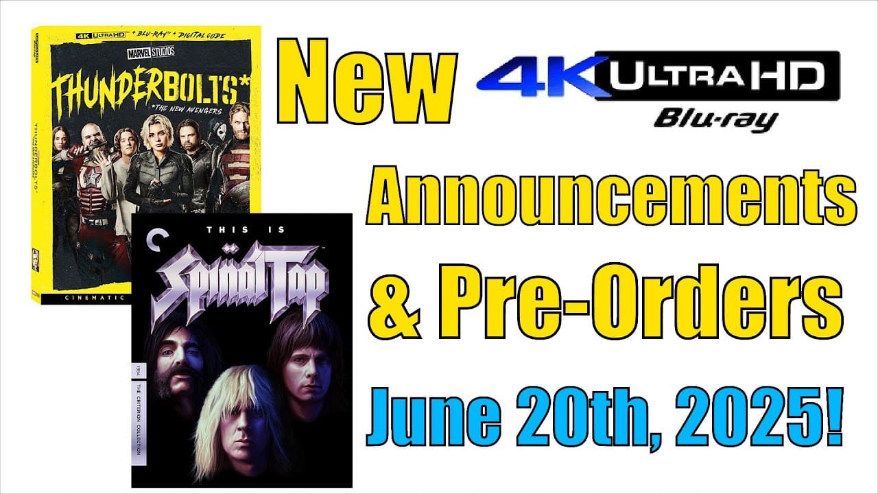 New 4K UHD Blu-ray Announcements & Pre-Orders for June 20th, 2025!