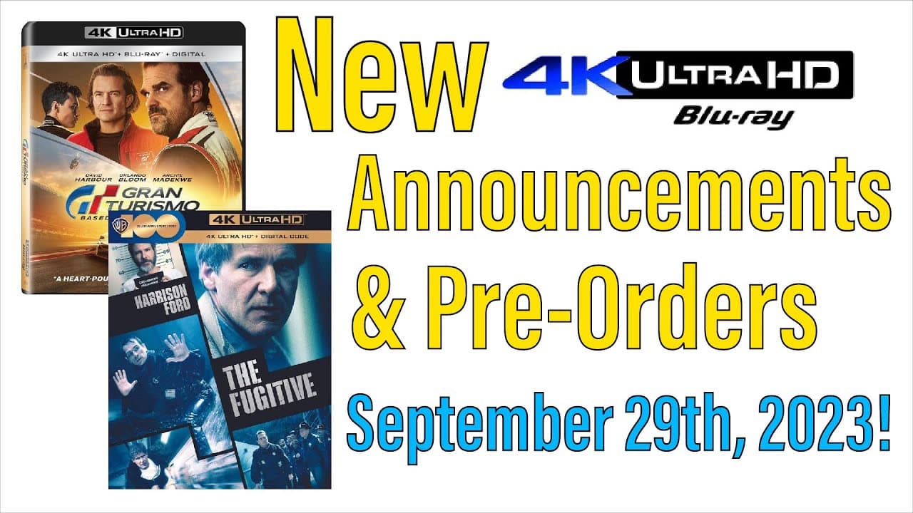 New 4K UHD Blu-ray Announcements & Pre-Orders for September 29th, 2023!