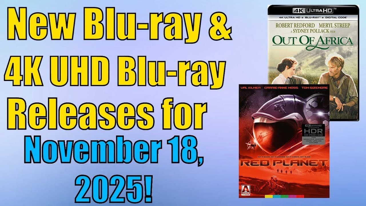 New Blu-ray & 4K UHD Blu-ray Releases for November 18th, 2025!