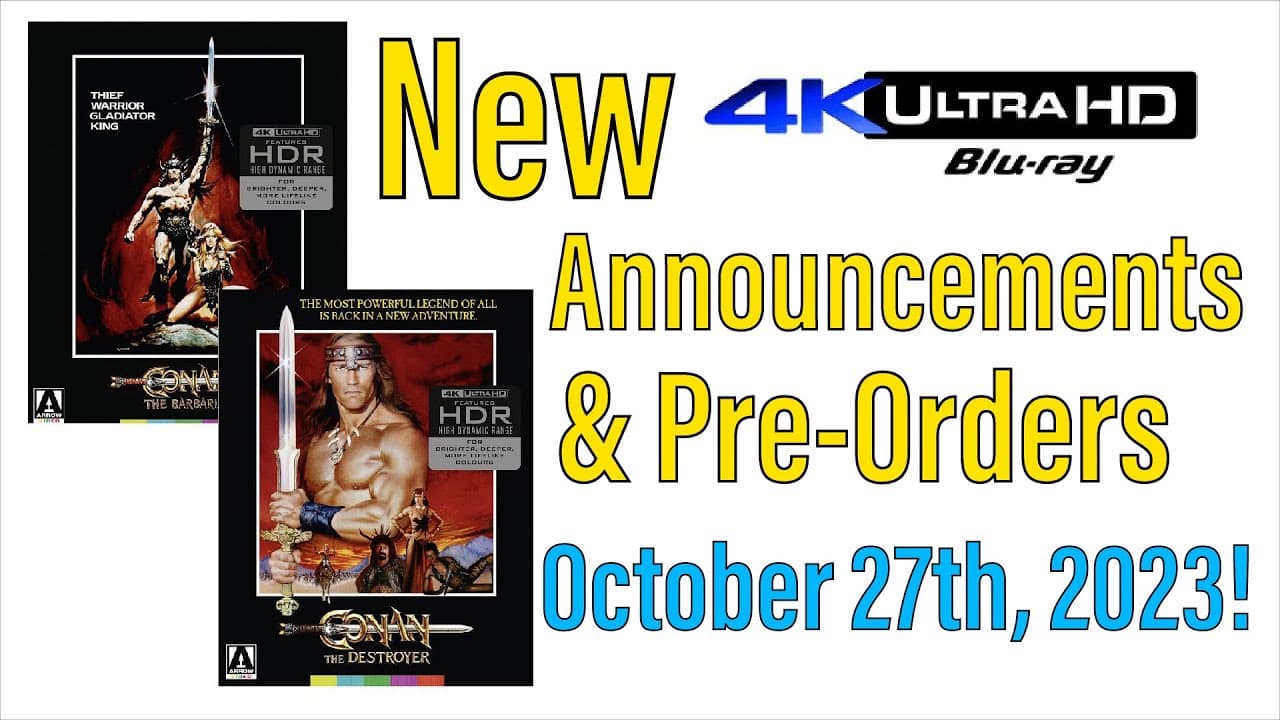 New 4K UHD Blu-ray Announcements & Pre-Orders for October 27th, 2023!
