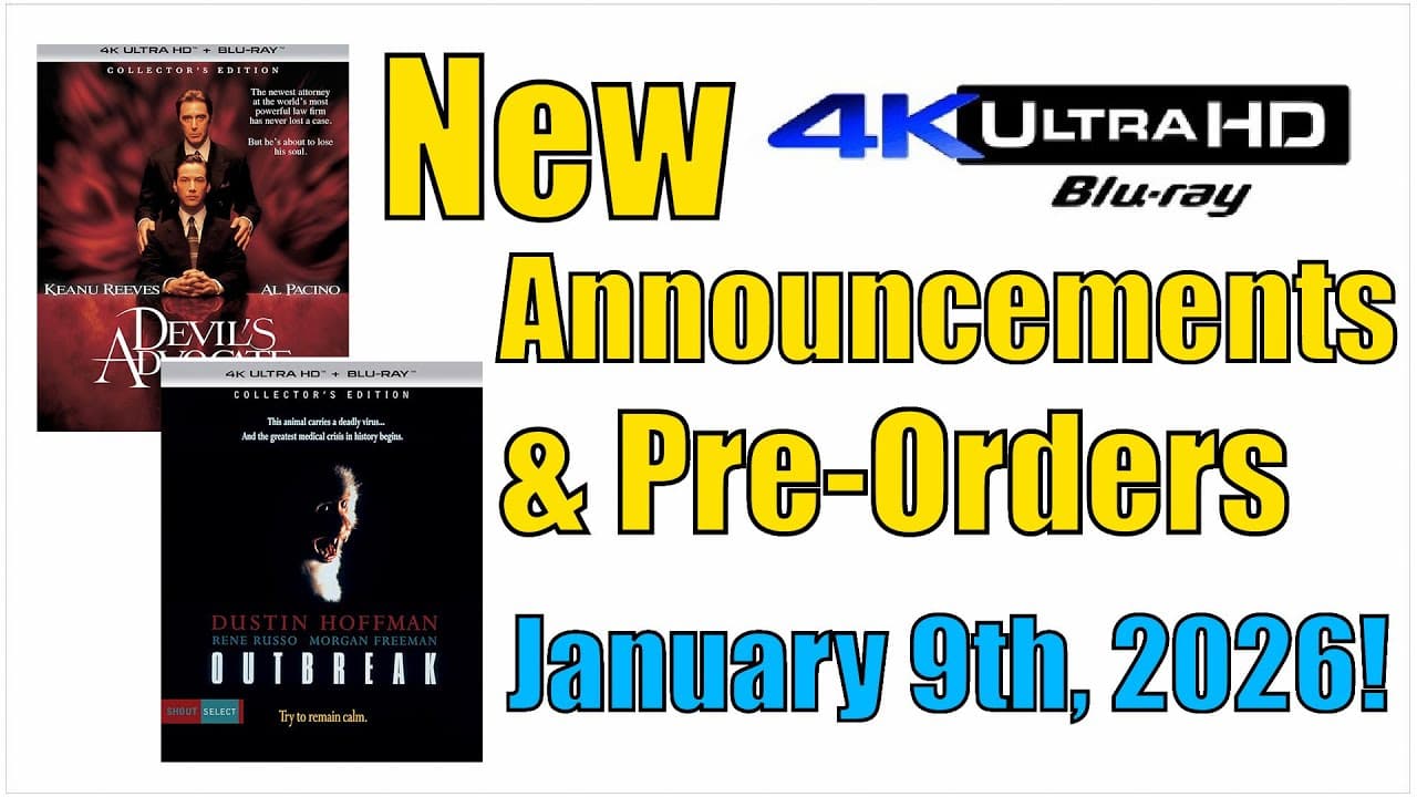 New 4K UHD Blu-ray Announcements & Pre-Orders for January 9th, 2026!