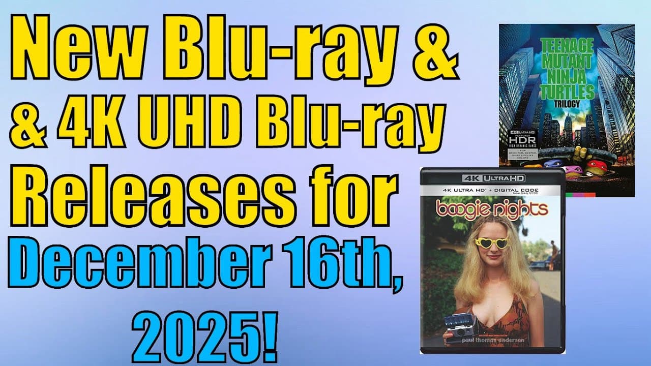 New Blu-ray & 4K UHD Blu-ray Releases for December 16th, 2025!