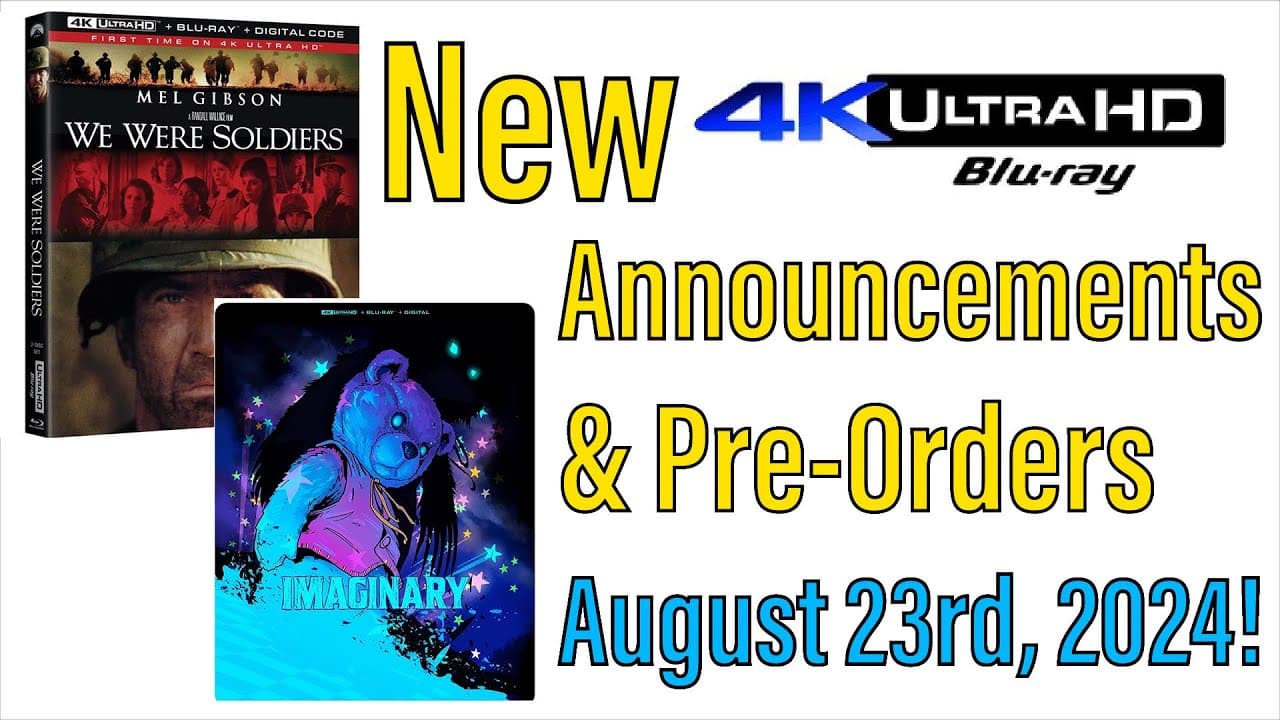 New 4K UHD Blu-ray Announcements  & Pre-Orders for August 23rd, 2024!