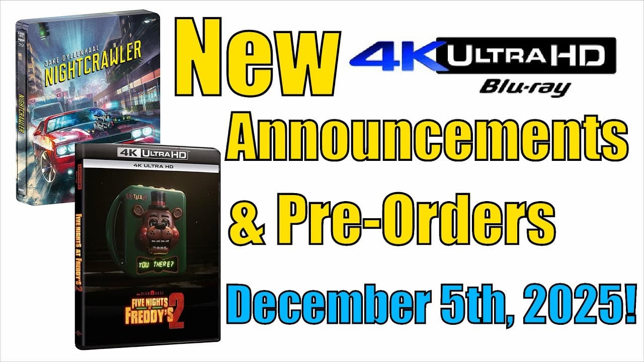 New 4K UHD Blu-ray Announcements & Pre-Orders for December 5th, 2025!
