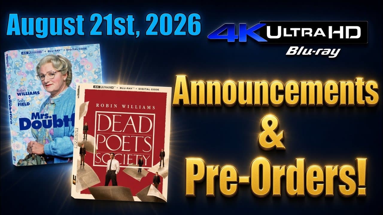 New 4K UHD Blu-ray Announcements & Pre-Orders for August 21st, 2026!