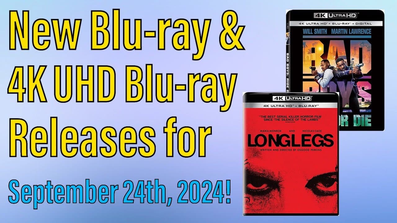 New Blu-ray & 4K UHD Blu-ray Releases for September 24th, 2024!