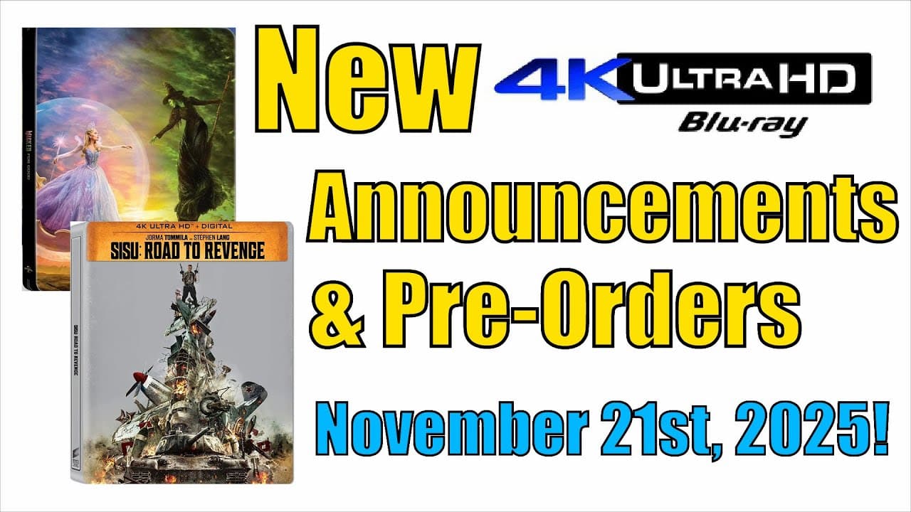 New 4K UHD Blu-ray Announcements & Pre-Orders for November 21st, 2025!